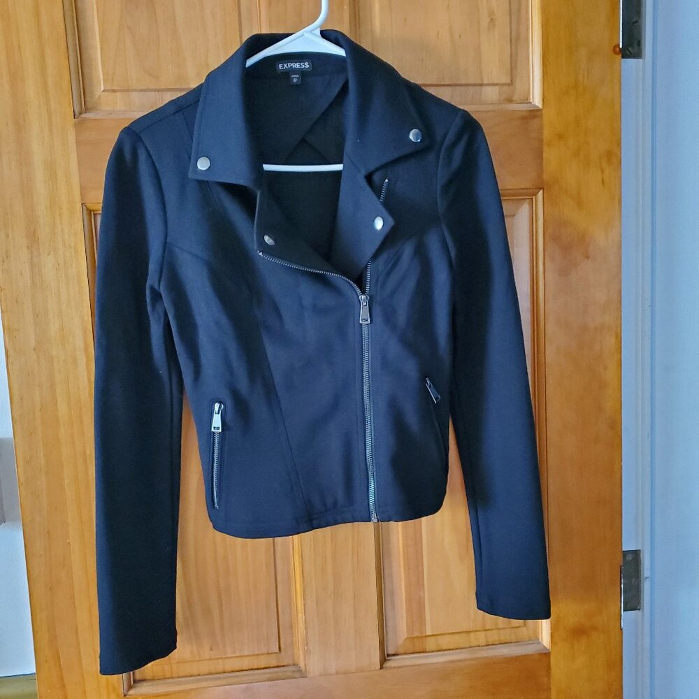 Black moto jacket